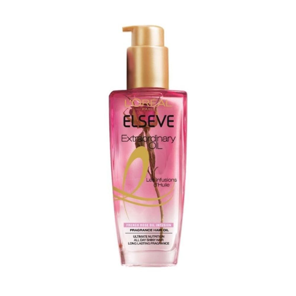 L'OREAL PARIS Extraordinary Oil Hair Treatment Fragrance Floral French Rose Oil Infusion Hair Oil (For Frizzy & Dull Hair) 100Ml